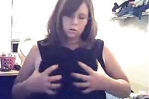 Chunky legal age teenager nerdy amateur wife truly has fantastic boobies