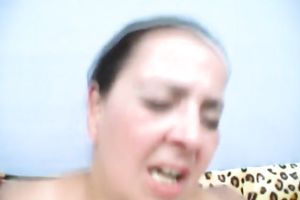 Fat mature honey takes big weenie in her face hole