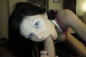 Brunette svelte charming sweetheart did her most excellent to impress me with a fine oral-sex