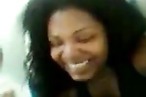 Hilarious unshaved dark nympho was posing and engulfing jock as well