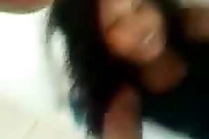 Hilarious unshaved dark nympho was posing and engulfing jock as well