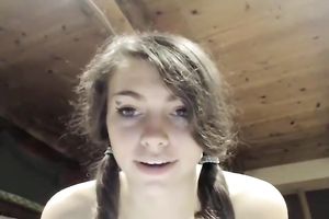 Cute and playful brunette hair legal age teenager exposed and in the mood on livecam