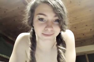 Cute and playful brunette hair legal age teenager exposed and in the mood on livecam