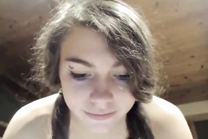 Cute and playful brunette hair legal age teenager exposed and in the mood on livecam