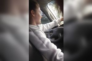 Cheating slut wife in car with lover