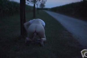 Caught My Wife's Sensual Roadside Pleasure, Her Fingers Diving Deep.