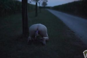 Caught My Wife's Sensual Roadside Pleasure, Her Fingers Diving Deep.