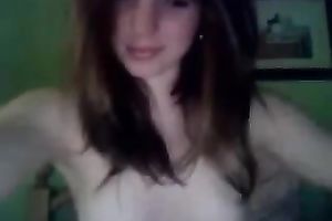 Gorgeous and perverted honey masturbates in her bedroom