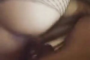 Busty and sizzling sexy dark brown girlfriend in dark clothes