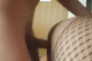 Busty and sizzling sexy dark brown girlfriend in dark clothes