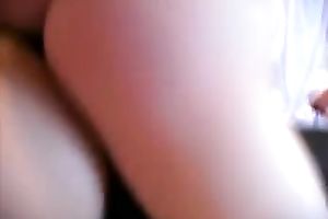 Damn this horny honey is way likewise concupiscent that that babe jumps on her bf