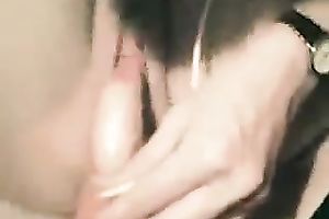 Mature woman pushing her bawdy cleft and tight anal opening with sex toys