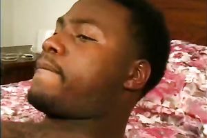 Excited black stud is willing to take up with the tongue hot cum-hole all day lengthy