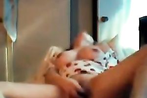 Emotional pallid mother I'd like to fuck with natural bumpers masturbated her own cunt