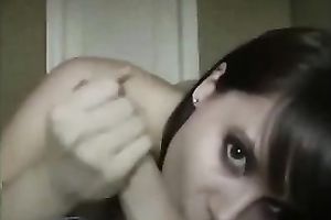 Beautiful babe of mine knows how to engulf my chubby delightsome pecker dry