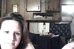 Two chunky bulky legal age teenagers flashing their large milk shakes on cam