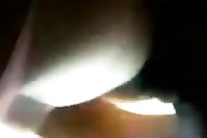 Busty non-professional hottie riding solid 10-Pounder in reverse cowgirl position