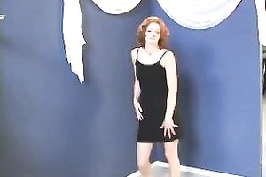 She actually doesn't know how to striptease and show off on web camera