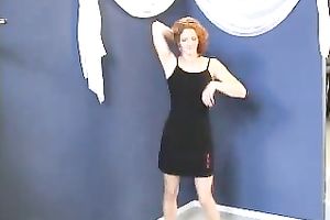 She actually doesn't know how to striptease and show off on web camera