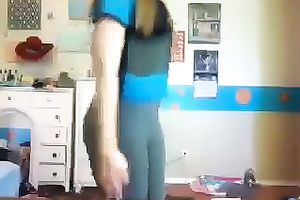 Svelte cute str8 haired cam nympho was showing off her booty