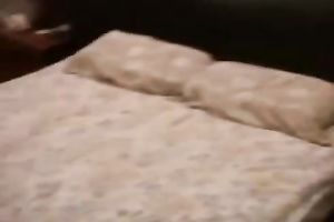 Shagging my sexual breasty hottie missionary style in the kitchen