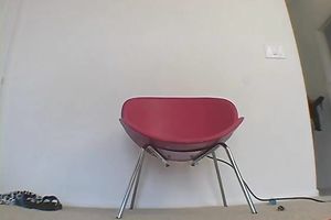 Sporty and taut golden-haired chick tries pushing herself in the butt for the 1st time