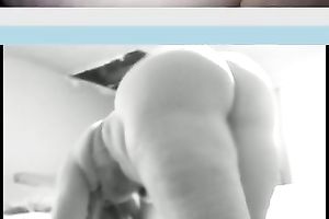 My horny pawg girlfriend with obese butt teasing me from behind