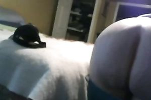 My horny pawg girlfriend with obese butt teasing me from behind