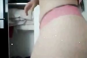 Sexy Latina honey bragged of her fine rounded gazoo and hot boobies