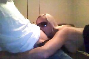 My perverted breasty Swedish chick in glasses gives me amazing oral sex