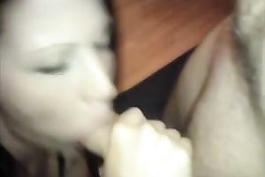 Amateur BBC slut blowjobs my friend's ramrod in his bedroom