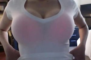 Natural big boobs slut wife intense orgasm