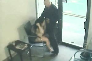 Ample brunette assistant gives a head to her kinky boss