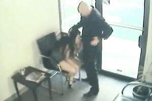 Ample brunette assistant gives a head to her kinky boss