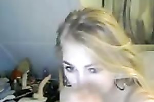 Blond haired cute livecam girlie sucked her BF's beefy lengthy rod