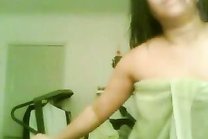 Slutty Asian brunette hair on livecam masturbating with a sex tool