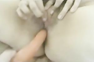 Tempting masturbation solo of my sexy bulky French MILF white bitch