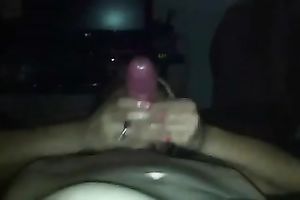 Slutty and pleased non-professional golden-haired head works on my rock hard huge weenie