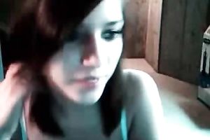 My incredibly beautiful GF shows her masturbation session on web camera