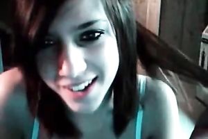 My incredibly beautiful GF shows her masturbation session on web camera