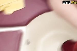 Busty dark haired wench acquires cunnilingus from her guy on the boat
