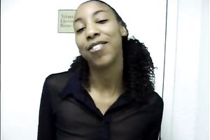 Skinny ebon housewife goes wild over her lover's 11 inch BBC