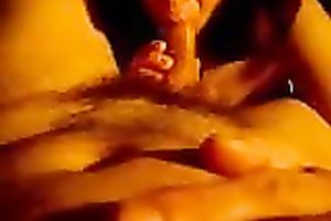 Delightful orall-service by my bodacious dark brown dirty slut wife in bedroom