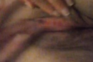 Awesome chubby wench was rubbing her own cunt in a inactive way