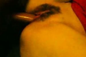 Extremely shaggy Mexicana bitch loving missionary style sex