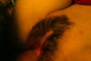 Extremely shaggy Mexicana bitch loving missionary style sex