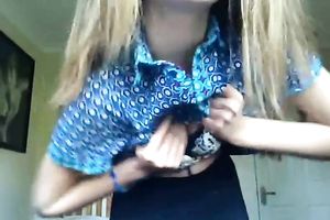 Wonderful cute and playful dark brown babe was flashing meatballs in her brassiere