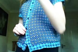 Wonderful cute and playful dark brown babe was flashing meatballs in her brassiere