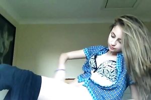 Wonderful cute and playful dark brown babe was flashing meatballs in her brassiere