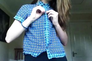 Wonderful cute and playful dark brown babe was flashing meatballs in her brassiere